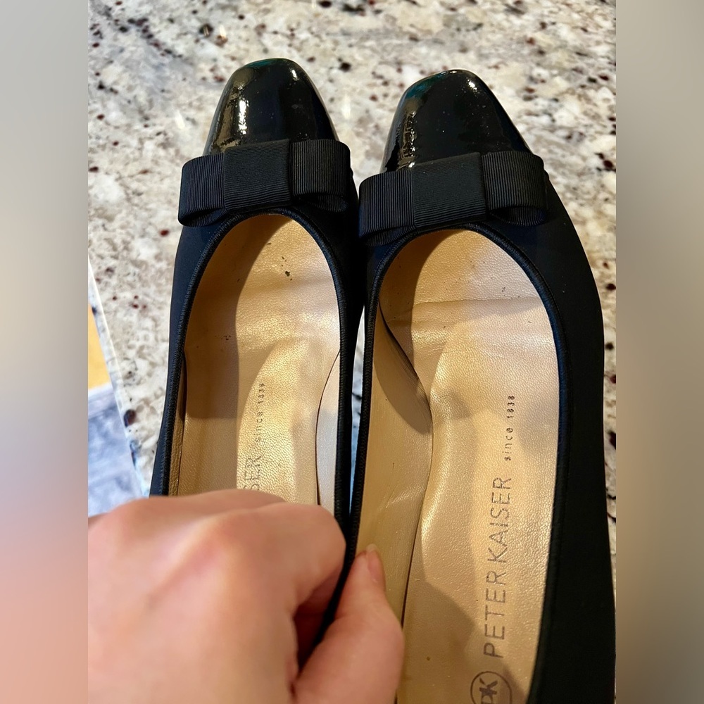 Peter Kaiser Black Square Toe Block Heel Pumps Size 5.5 - Picture 7 of 7